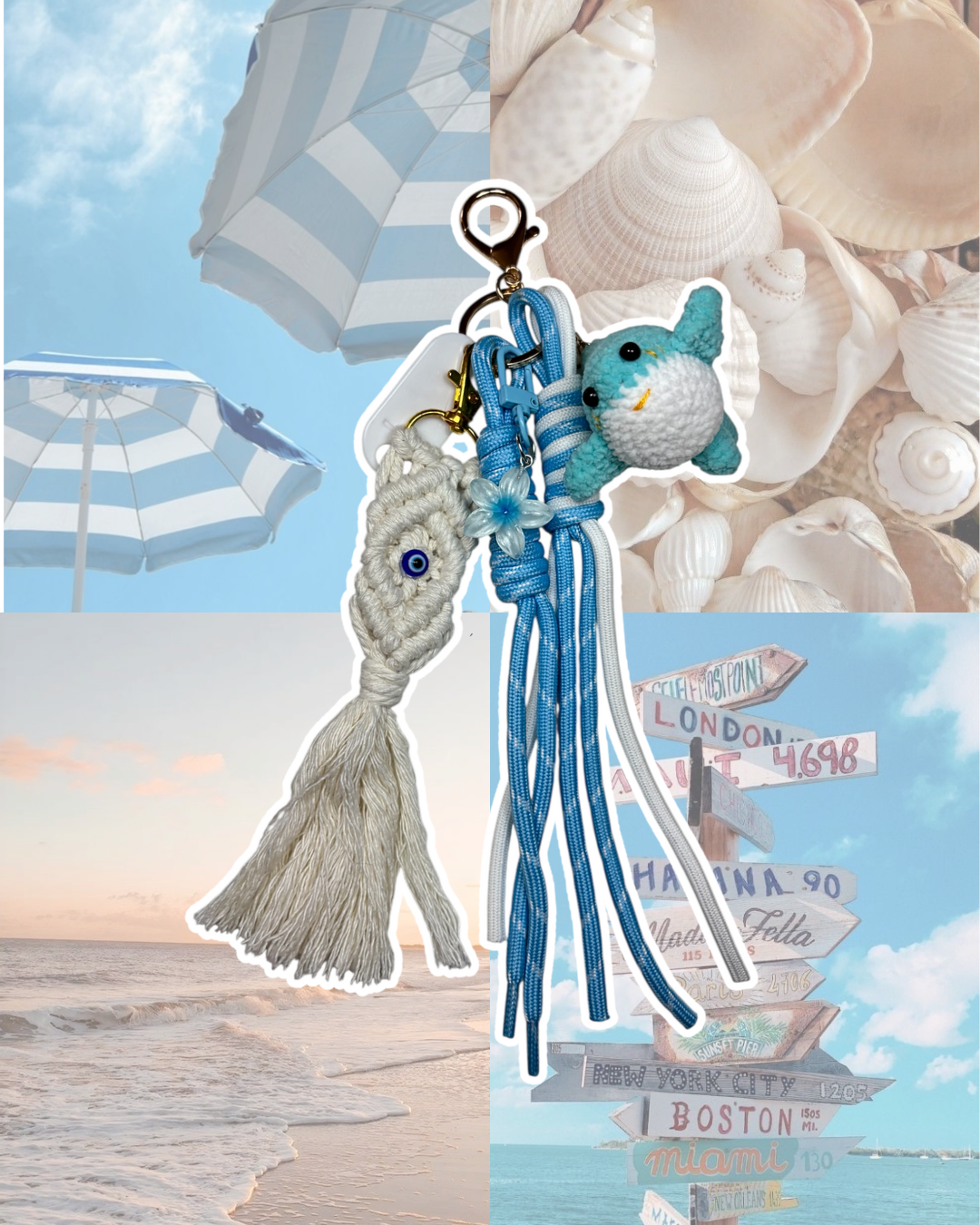 Porte-clé Grigri Bleu