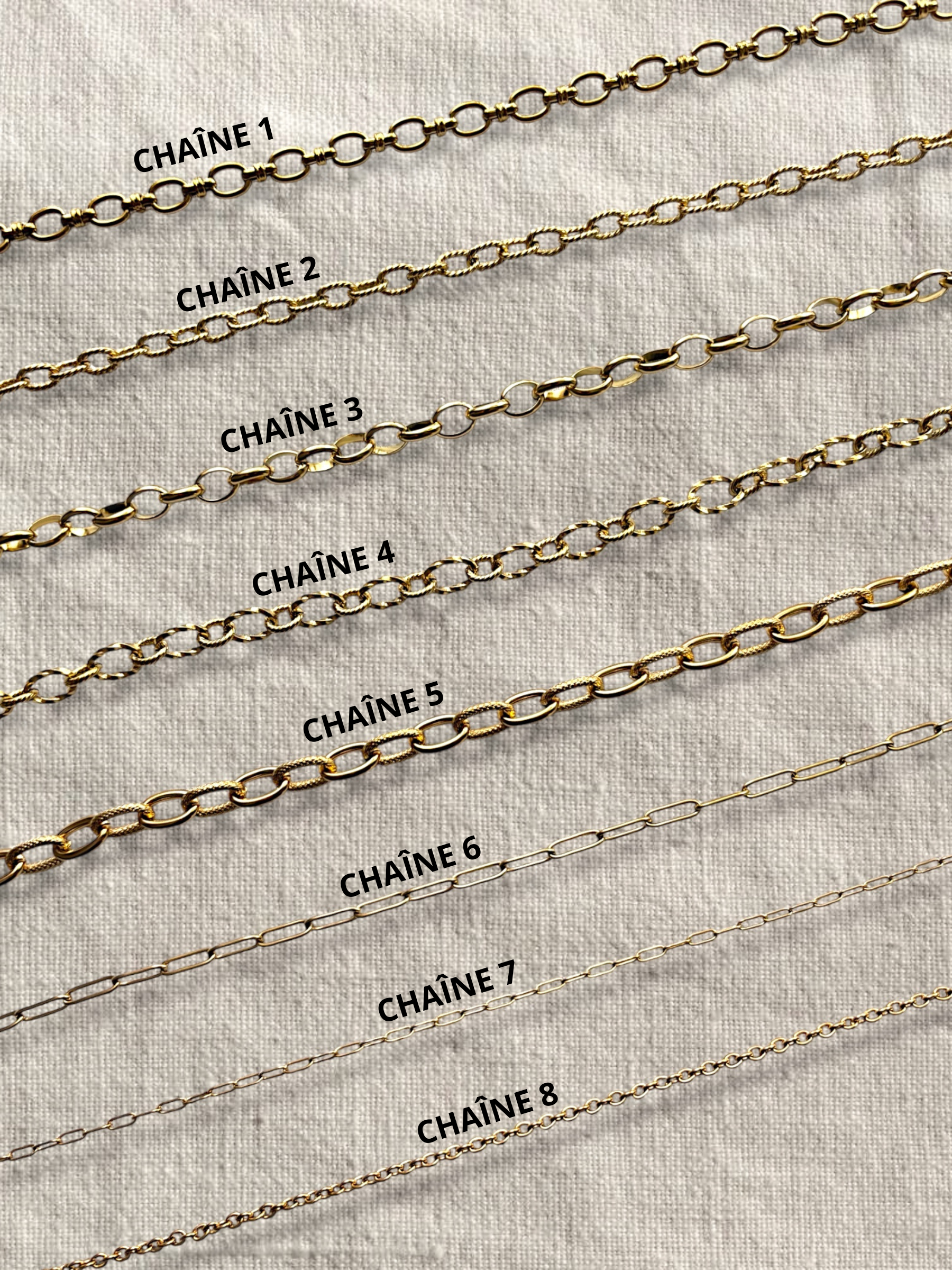 COLLIER DORÉ À PERSONNALISER