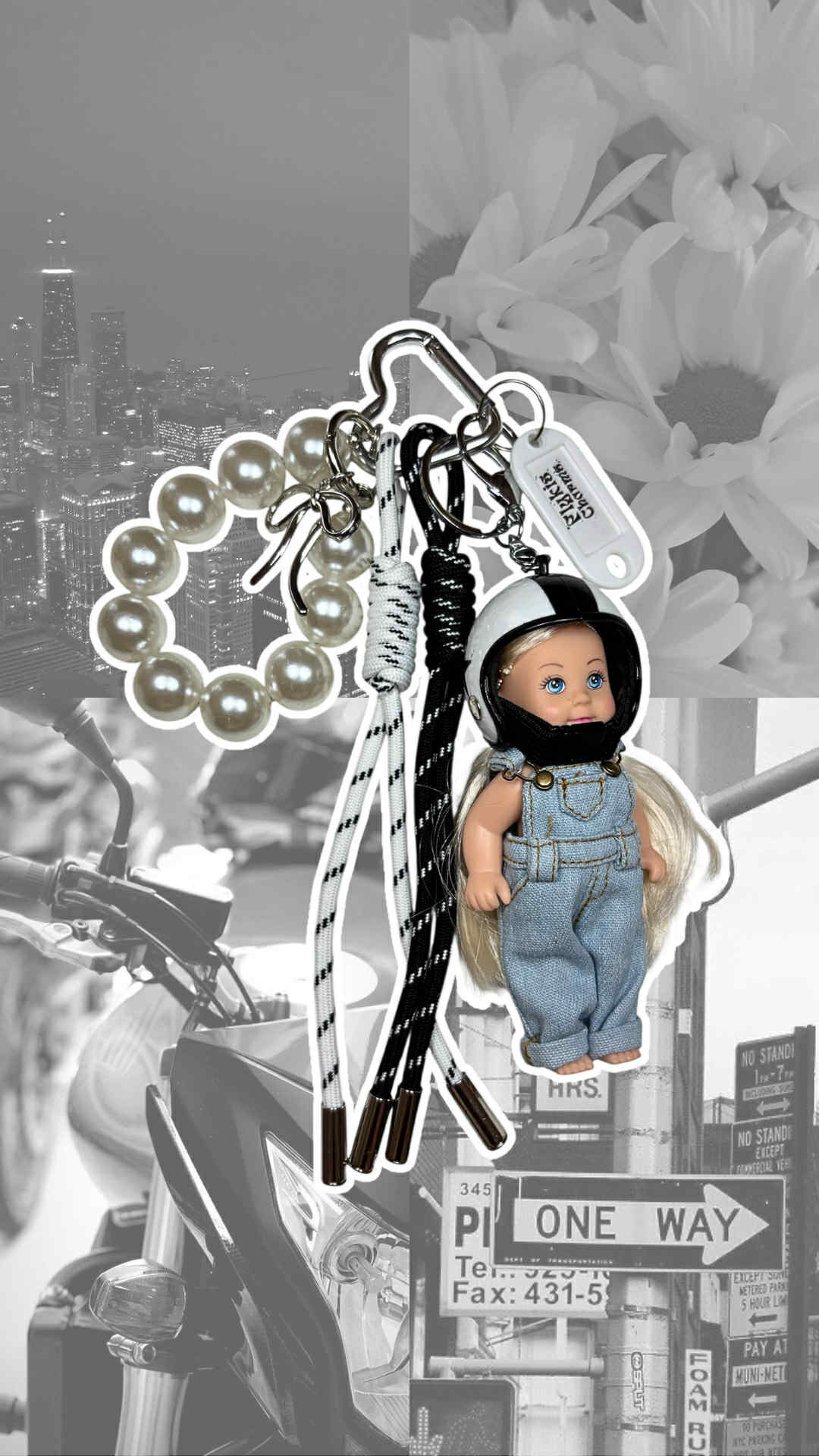 Porte-Clé Grigri Barbie Moto