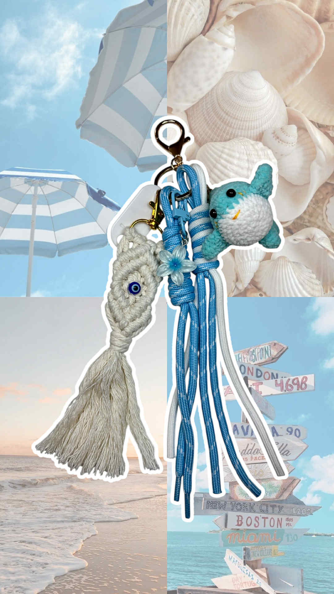 Porte-clé Grigri Bleu