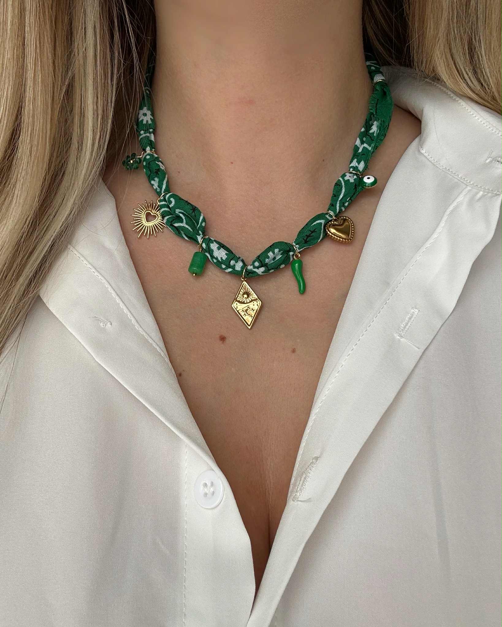 Collier Bandana Charms «FIDJI»