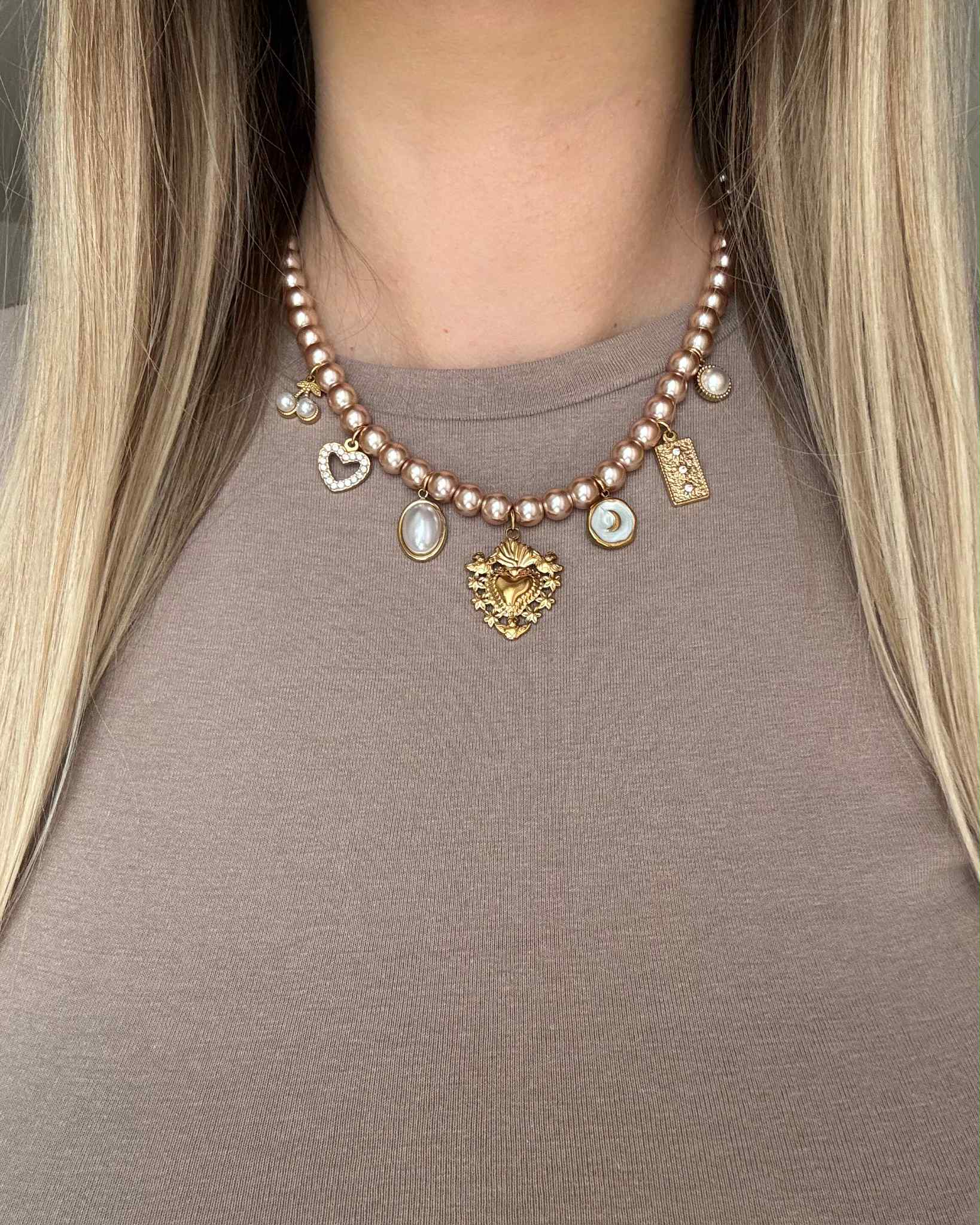 Collier Perle Charms «YUNA»