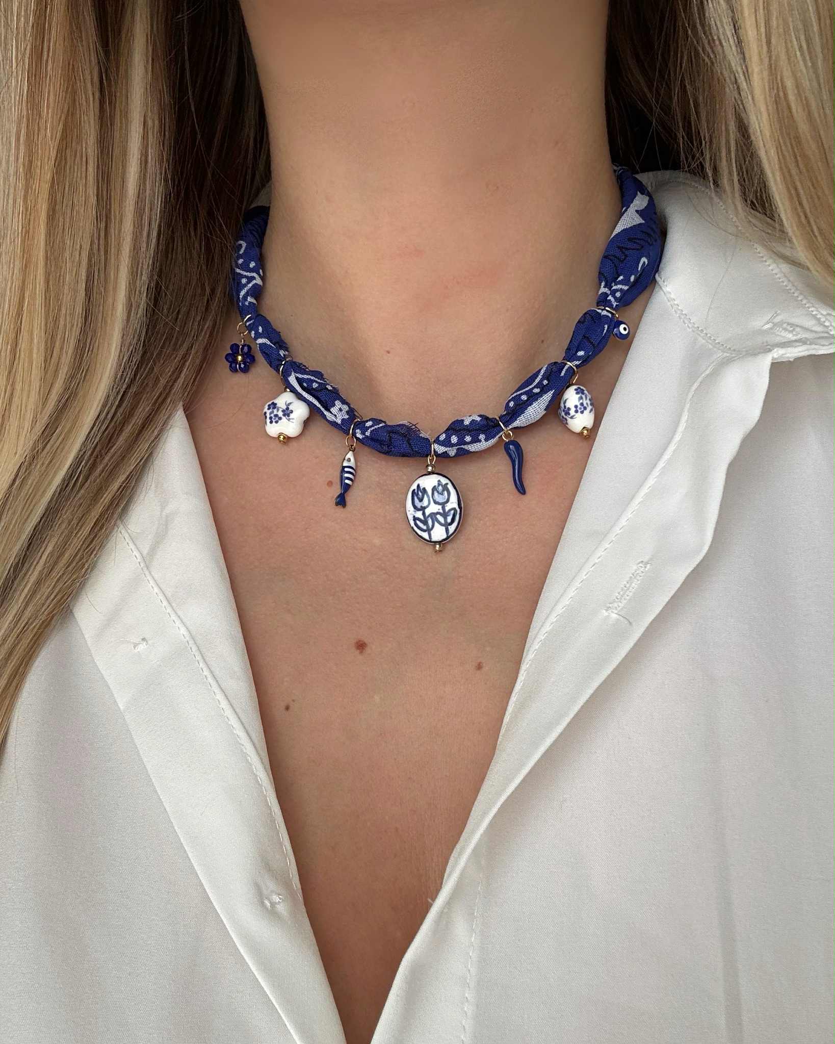 Collier Bandana Charms «STELLA»