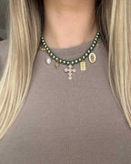 Collier Perle Charms «SANTA»