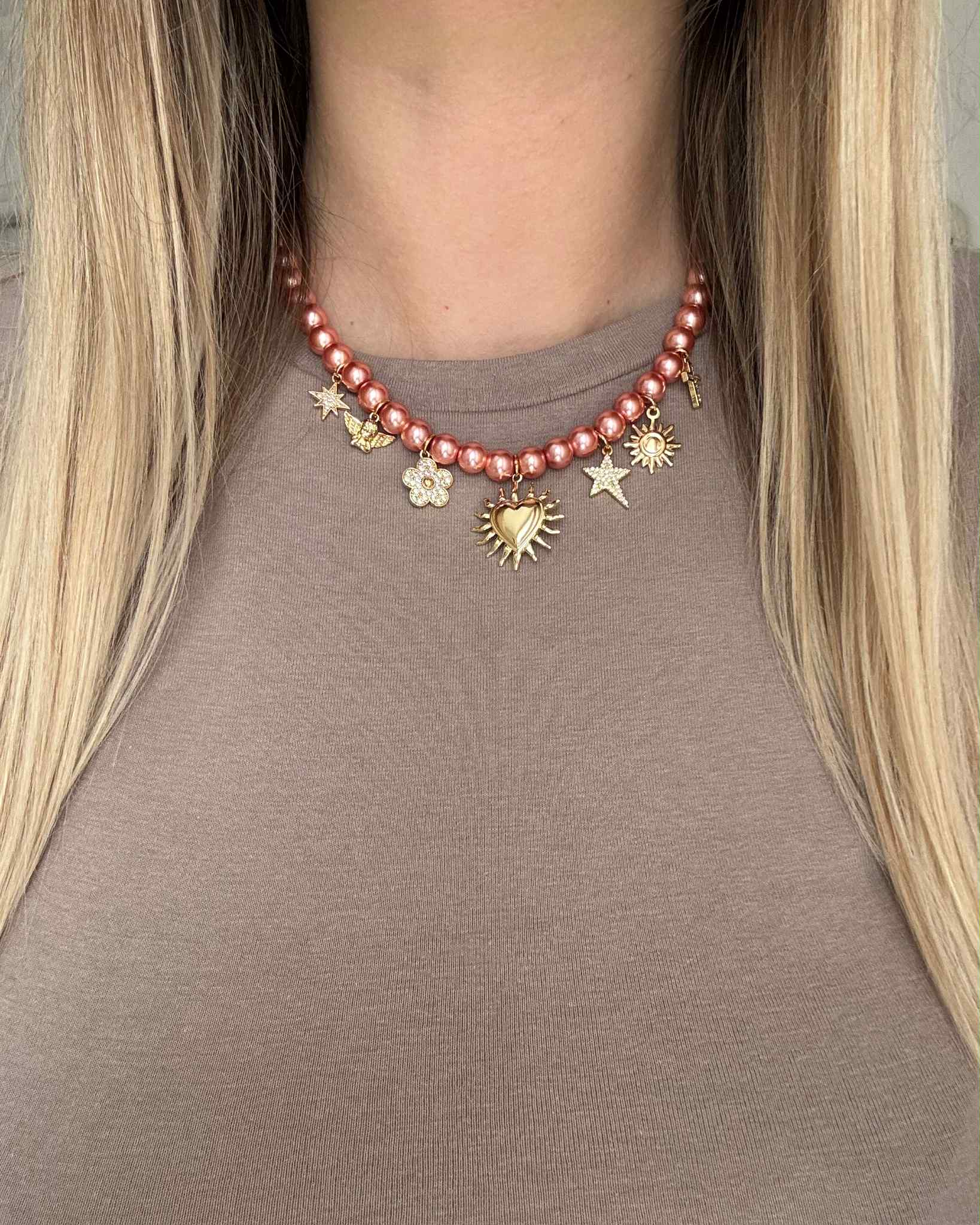 Collier Perle Charms «ADELE»